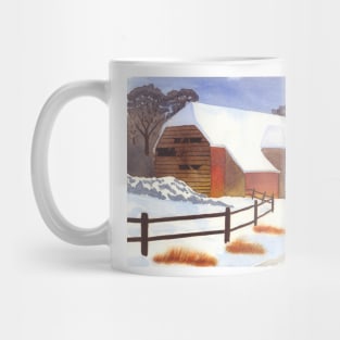 Barn in Snow Mug